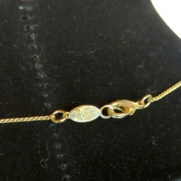 Lauren Conrad LC Gold Silver Tone Round Solitaire Pendant Necklace - Picture 3 of 6